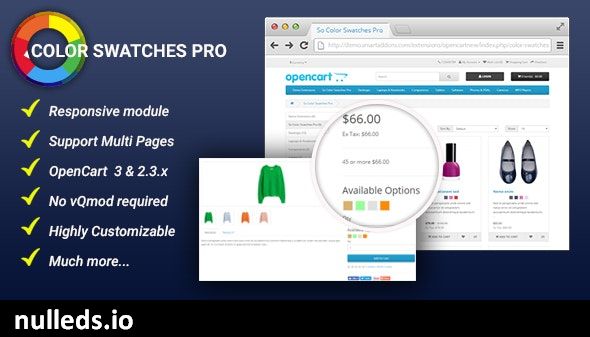 Color Swatches Pro Module for OpenCart 3 & 2.3.x