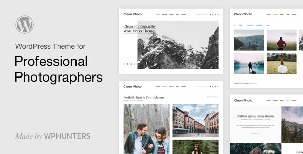 Clean Photo - Photography Portfolio WordPress Theme