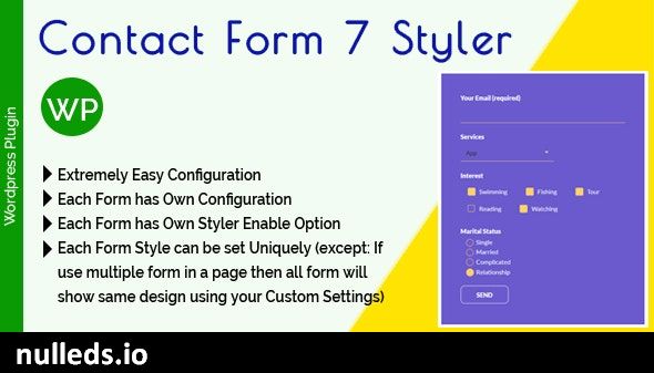 Contact Form 7 Styler - Make Form Stylish Using Custom Design