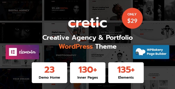 Cretic - Creative Agency WordPress Theme