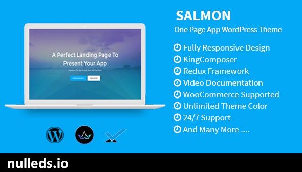 Salmon - One Page App WordPress Theme