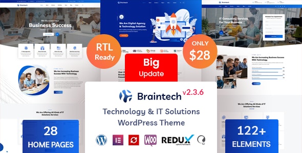 v2.5.4 Braintech - Technology & IT Solutions WordPress Theme