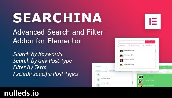 Searchina: Search and Filter Addon for Elementor WordPress Plugin