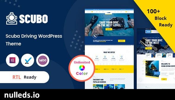 Scubo - Scuba Diving Centre WordPress Theme + RTL