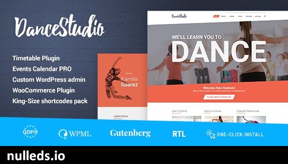 Dance Studio - WordPress Theme for Dancing Schools & Clubs