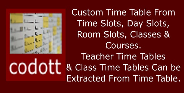 Codott Time Tables