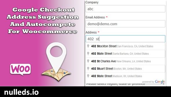 Google Checkout Address Suggestion And Autocompete For Woocommerce