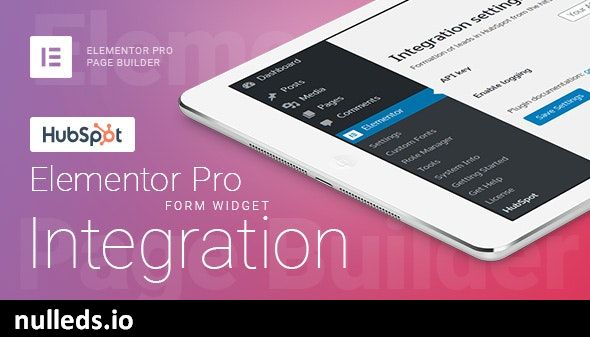 Elementor Pro Form Widget - HubSpot - Integration