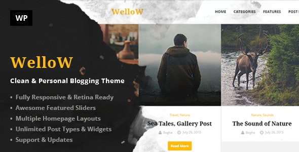 Wellow – Clean & Personal Blogging Theme