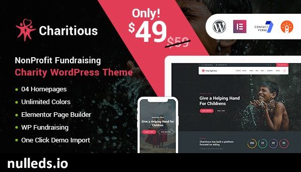 Charitious - NonProfit Fundraising Charity WordPress Theme