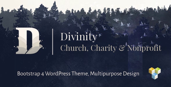 Divinity - Church, Nonprofit, Charity Events & Donations Bootstrap 4 WordPress Theme