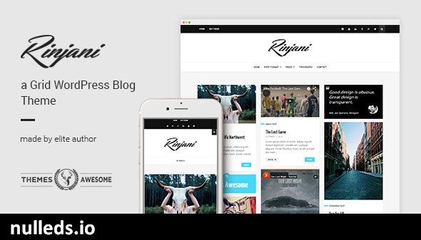 A Responsive Grid Blog Theme - Rinjani