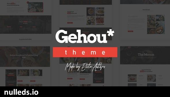 Gehou - A Modern Restaurant & Cafe Theme