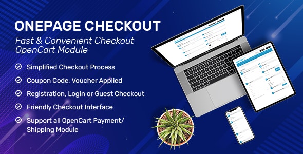 OnePage Checkout - Fast & Responsive Checkout Module for OpenCart 3.x & OpenCart 2.x