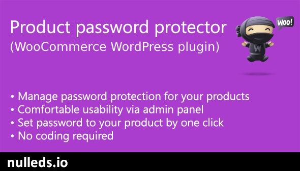 Product password protector for WooCommerce