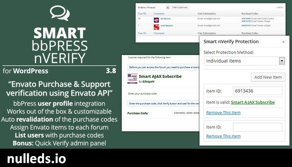 Smart bbPress nVerify - Plugin for WordPress and Envato Market