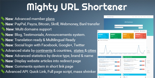 v3.5.1 Mighty URL Shortener | Short URL Script