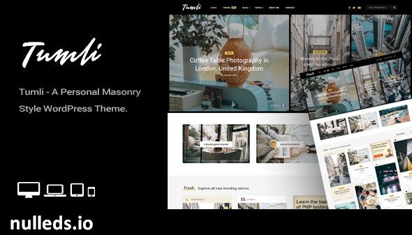 Tumli - A Personal Masonry Style WordPress Theme