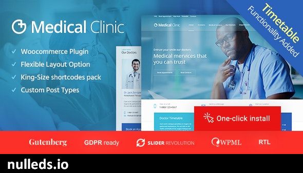 Medical Clinic - Doctor and Hospital Health WordPress Theme