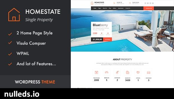 HOME STATE - Single Property Real Estate WordPress Theme