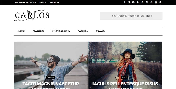 Carlos - WordPress Magazine and Blog Theme