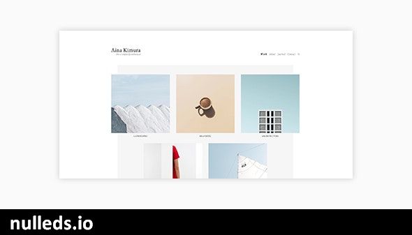 Aina - Minimal Photography and Portfolio WordPress Theme