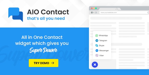 AIO Contact - All in One Contact Widget - Support Button