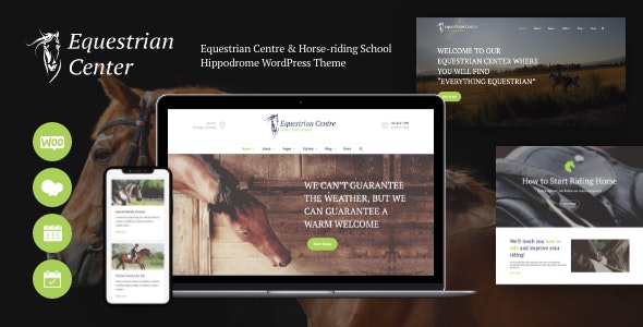 Equestrian Centre & Horse-riding School Hippodrome WordPress Theme