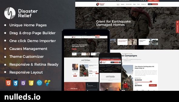 Disaster Relief A Charity WordPress Theme With Fund Raising and Events