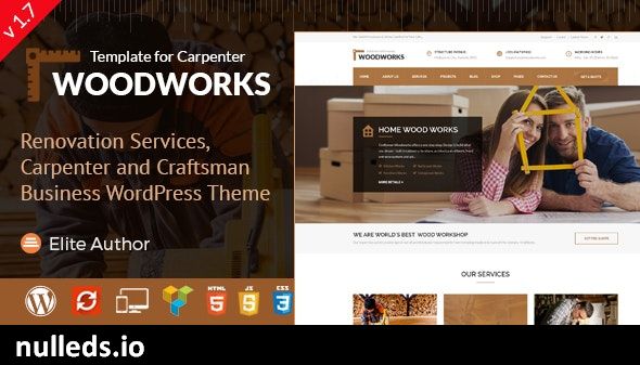 Wood Works - Carpenter and Craftsman Business WordPress Theme