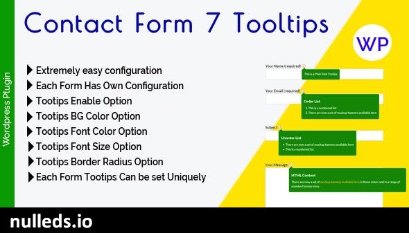 Contact Form 7 Tooltips