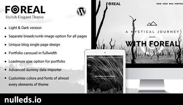 Foreal -  Director, Writer WordPress Theme