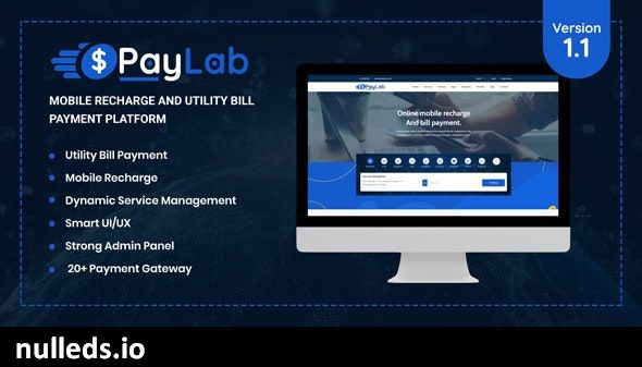 PayLab - Mobile Recharge And Utility Bill Payment Platform