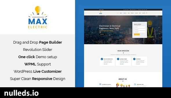 Max Electric - Electrician WordPress Theme