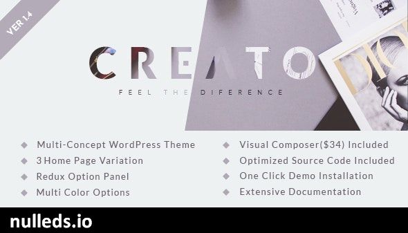 Creato - Parallax WordPress Theme