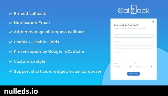 Call Back - Manager Call Me Back WordPress Plugin