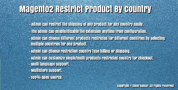 Magento2 Restrict Product By Country