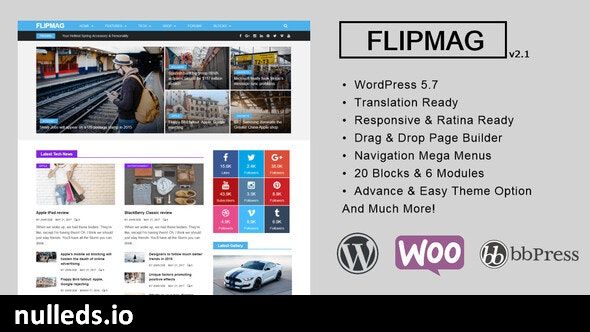 Flip Mag - Viral WordPress News Magazine/Blog Theme