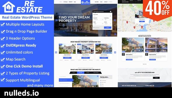 ReEstate - Real Estate with MLS IDX Listing Realtor Theme