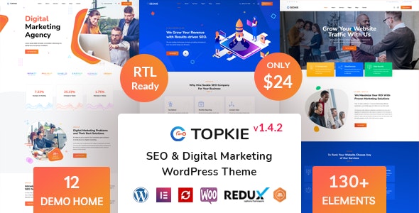 Topkie - SEO Marketing WordPress Theme