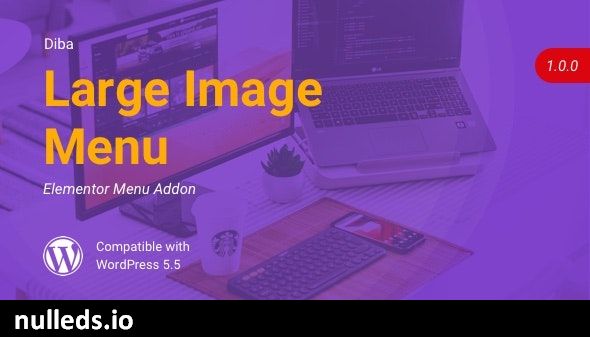 Diba Large Image Menu / Elementor Full Screen Menu Widget
