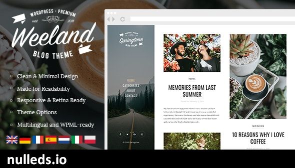 Weeland - Masonry Lifestyle WordPress Blog Theme