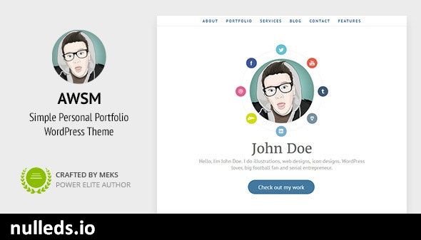 AWSM - One Page CV / Resume & Personal Portfolio WordPress Theme