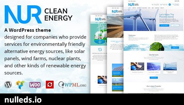 Nur - Alternative & Renewable Energy WordPress Theme