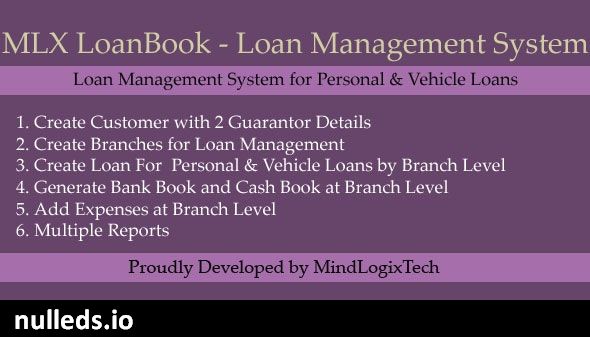 MLX LoanBook - Loan Managment System