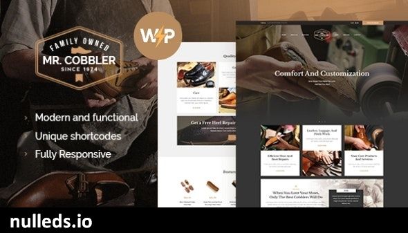 Mr. Cobbler | Custom Shoemaking & Footwear Repairs WordPress Theme