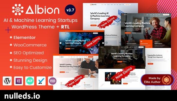 Albion - Machine Learning & Artificial Intelligence Startup WordPress Theme