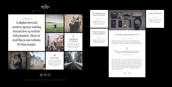 Bleecker – Modern Portfolio WordPress Theme