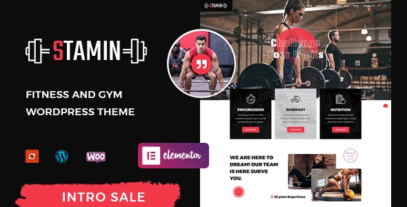 Stamin - Fitness and Gym WordPress Theme