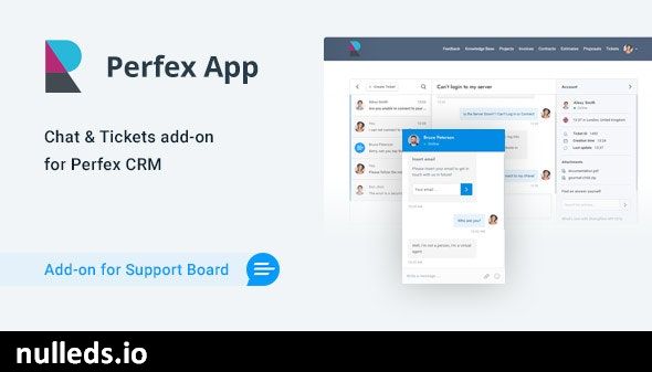 Perfex CRM Chat & Tickets App for Support Board